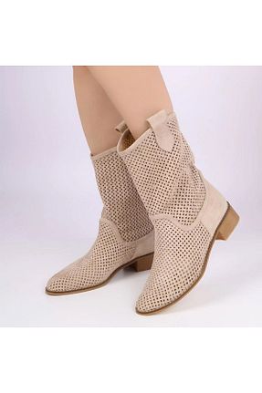 بوت / نیم بوت بژ زنانه جیر RUBRICA - کد 683483456