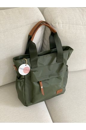 کیف دوشی خاکی زنانه ساتن BAGLOVİS - کد 788310857