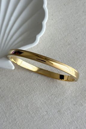 دستبند استیل (فولاد) طلائی زنانه استیل (فولاد) MODA - کد 858533155
