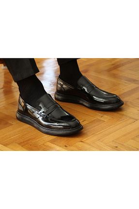 کفش کژوال مشکی مردانه چرم خالص BAL ALTINÖKÇE - کد 858444991