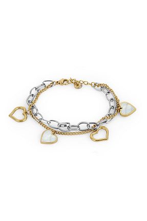 دستبند استیل (فولاد) طلائی زنانه استیل (فولاد) Daniel Klein - کد 837097231