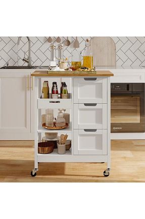 کابینت چند منظوره سفید چوب VARSTHREE - کد 858478251