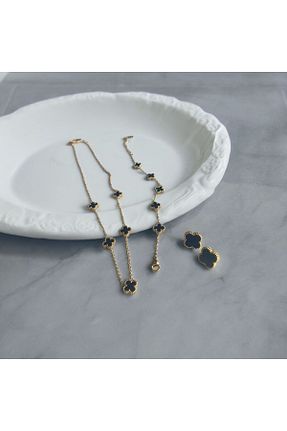 ست استیل طلائی زنانه استیل ضد زنگ Welo Design - کد 833249406