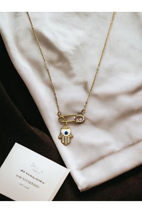 گردنبند استیل ( فولاد ) طلائی زنانه استیل ضد زنگ İNN JEWELLERY - کد 816723466