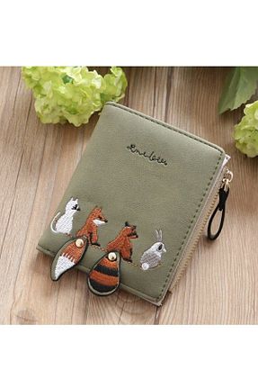 کیف پول سبز زنانه ابعاد بزرگ baellerry - کد 34898427