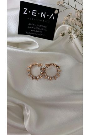 گوشواره استیل (فولاد) صورتی زنانه استیل (فولاد) ZENA ACCESSORİES - کد 853962021