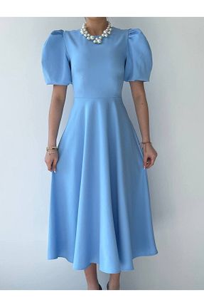 لباس آبی زنانه بافتنی Afiş Butik - کد 826598282