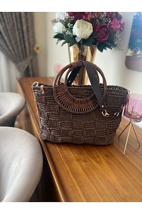 کیف دستی قهوه ای زنانه سایز متوسط ÇANTA - کد 858368270