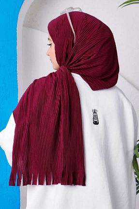 روسری بنفش پنبه ای VERA LİFE - کد 858397498