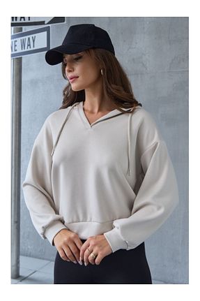 سوئیشرت طوسی زنانه ساده Elif Özbey Butik - کد 858445642