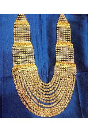 گردنبند جواهر طلائی زنانه فلزی Mühür - کد 815630187