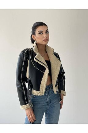کاپشن مشکی زنانه رگولار GİZONLY - کد 858182581
