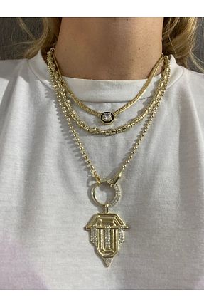 گردنبند استیل ( فولاد ) طلائی زنانه استیل (فولاد) GG ACCESSORİES - کد 840358866
