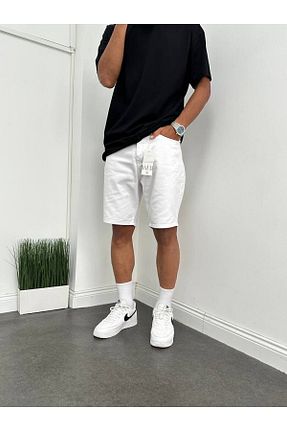 شلوارک و برمودا سفید مردانه Relaxed Denim Shorty - کد 822411968