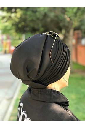 کلاه شنای حجاب مشکی زنانه NpyBone Tekstil - کد 299479866