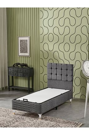 تختخواب جک دار طوسی تکنفره beehanem - کد 385010827