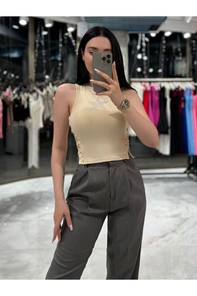 بلوز طوسی زنانه یقه دوچرخه missswans - کد 858461572