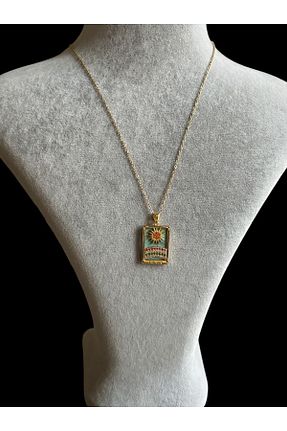 گردنبند استیل ( فولاد ) طلائی زنانه استیل ضد زنگ Novachic - کد 855547003