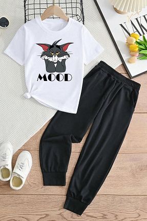 ست کرمکن اسپرت سفید بچه گانه پنبه ای uyguntarz - کد 826395446