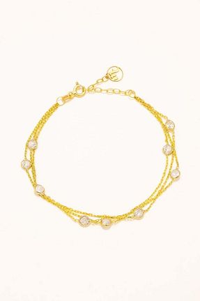 دستبند نقره طلائی زنانه 925 عیار Marie Claire - کد 837845954