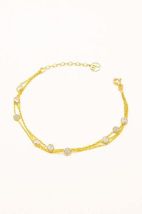 دستبند نقره طلائی زنانه 925 عیار Marie Claire - کد 837845954