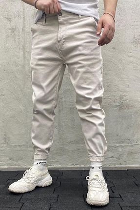 شلوار بژ مردانه پارچه Denim Shorty - کد 280728108