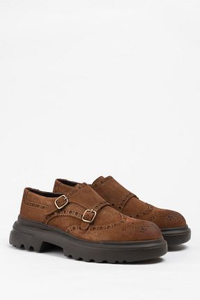 کفش کلاسیک قهوه ای مردانه چرم خالص Galliano Shoes - کد 767930891