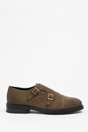 کفش کلاسیک قهوه ای مردانه چرم خالص Galliano Shoes - کد 784283139