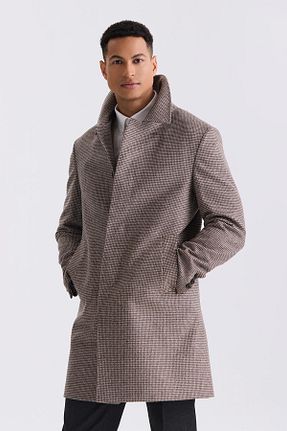 پالتو پشمی طوسی مردانه رگولار Jakamen - کد 817583244