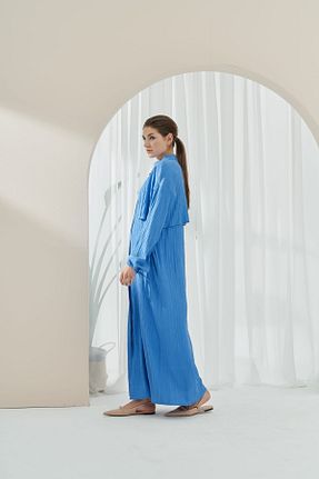کلاه و ابایا آبی زنانه ویسکون QANU - کد 687830510