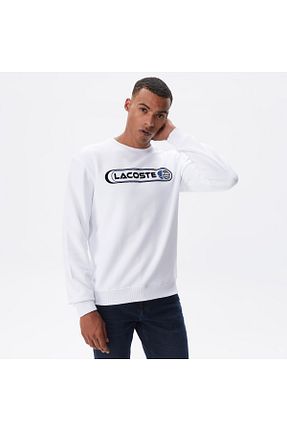سوئیشرت سفید مردانه ساده Lacoste - کد 769549477