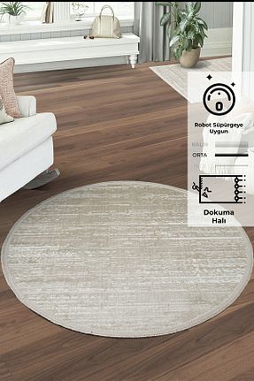 فرش بژ پلی استر Konfor Halı - کد 304326724