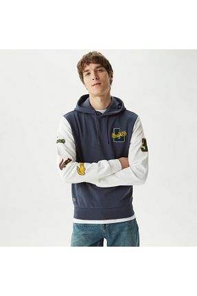 سوئیشرت آبی مردانه ساده Lacoste - کد 812152683