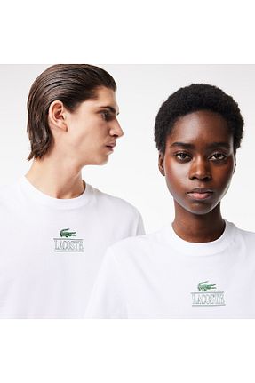 تیشرت سفید زنانه رگولار Lacoste - کد 820864541