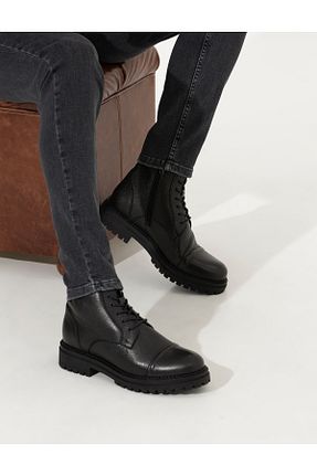 بوت / نیم بوت مشکی مردانه پاشنه تخت Pierre Cardin - کد 843718574