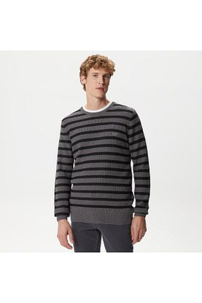 پلیور طوسی مردانه ساده Lacoste - کد 777679415