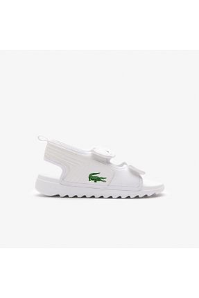 دمپائی سفید بچه گانه پاشنه تخت Lacoste - کد 845601484