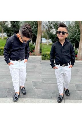 ست بالاتنه و پائین تنه مشکی بچه گانه بافتنی KOKOŞ BEBEK - کد 710734827