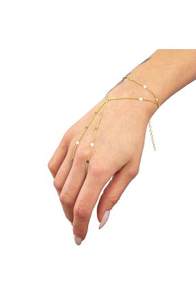 دستبند نقره طلائی زنانه 925 عیار BRISINGA - کد 789797014