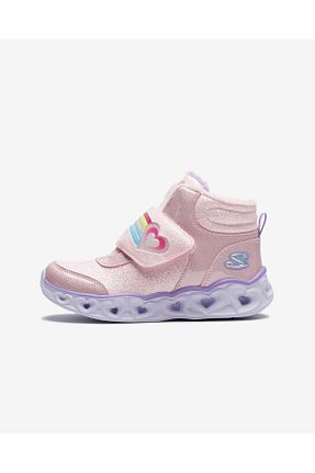 بوت / نیم بوت صورتی بچه گانه پاشنه تخت Skechers - کد 338748885