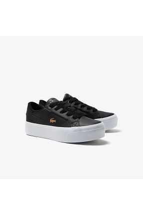 کفش اسنیکر مشکی زنانه بند دار Lacoste - کد 731860512
