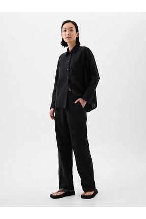 شلوار مشکی زنانه پارچه GAP - کد 834667936