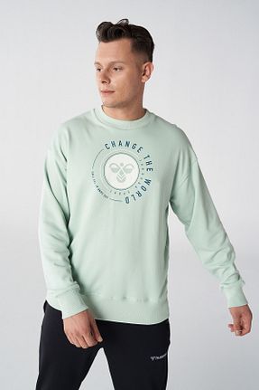 سوئیشرت سبز مردانه چاپی hummel - کد 822732291