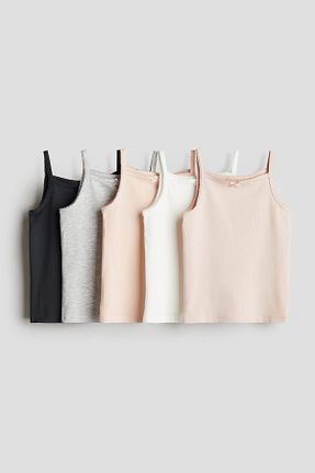 رکابی صورتی بچه گانه بدون آستین H&M - کد 856705018