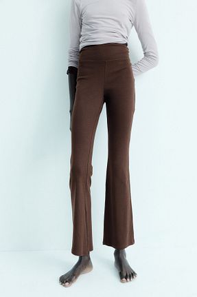 ساق شلواری قهوه ای زنانه پنبه ای H&M - کد 854148810
