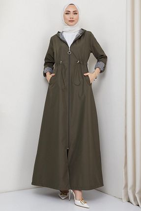 ترنچکت حجاب خاکی زنانه بدون آستر hafsamina - کد 790582945