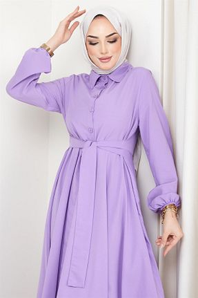 لباس حجاب بنفش زنانه رگولار hafsamina - کد 692683646