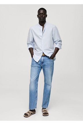پیراهن آبی مردانه رگولار MANGO Man - کد 832592385