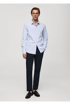 پیراهن آبی مردانه اسلیم فیت MANGO Man - کد 847341861