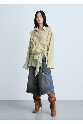 پیراهن سبز زنانه Relaxed MANGO - کد 850990939